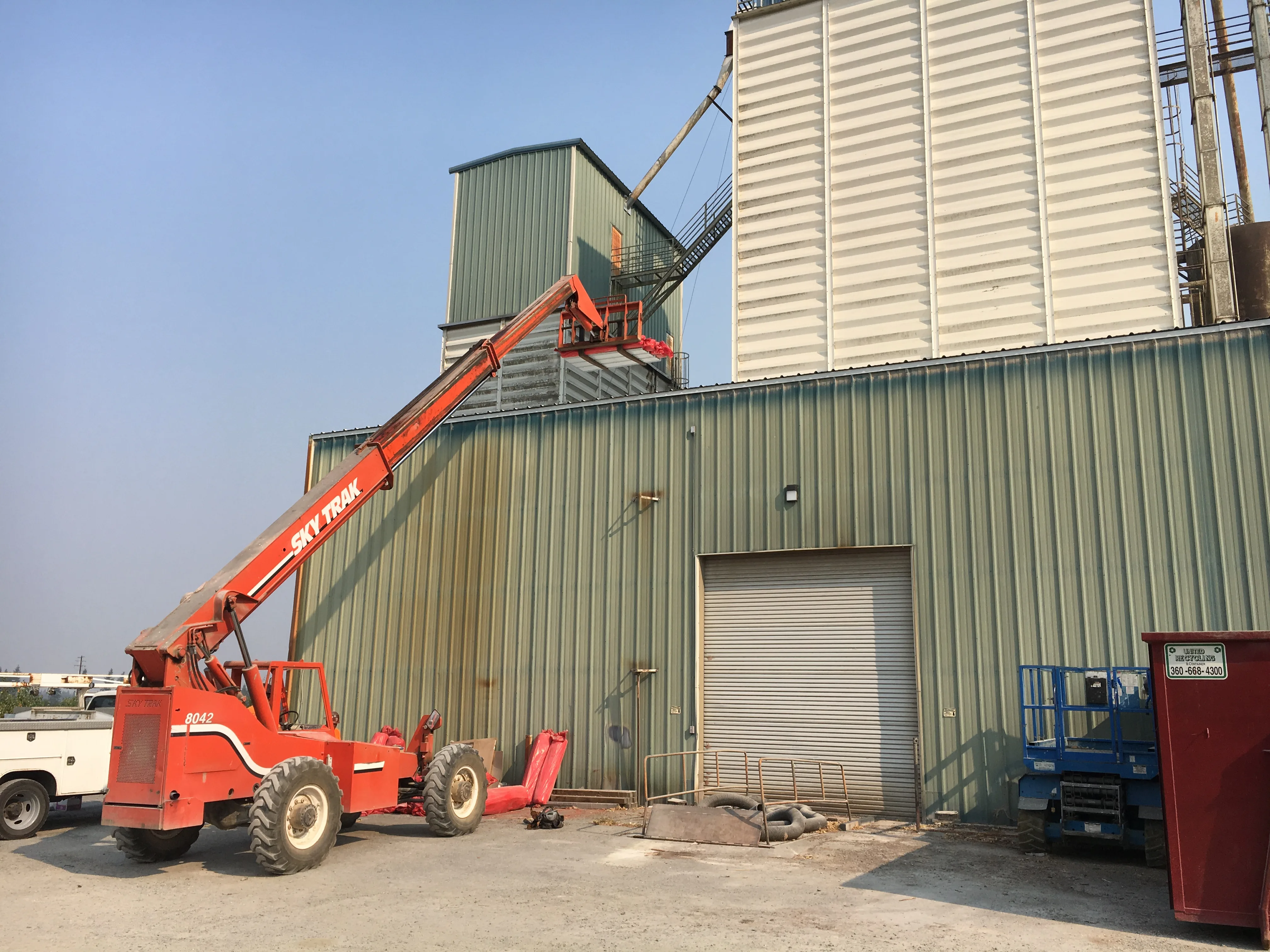 Agricultural structure under construction in Western Washington