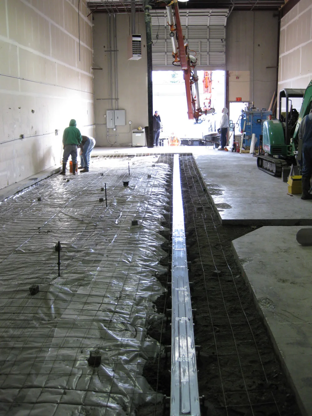 Foundation formwork and rebar installation